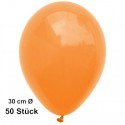 Luftballons, Latex 30 cm Ø, 50 Stück / Mandarin - Gute Qualität