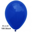 Luftballons, Latex 30 cm Ø, 100 Stück / Marineblau - Gute Qualität