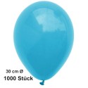 Luftballons, Latex 30 cm Ø, 1000 Stück / Türkis - Gute Qualität