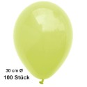 Luftballons, Latex 30 cm Ø, 100 Stück / Zitronen-Gelb - Gute Qualität