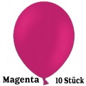 Luftballons, Latex 23 cm Ø, 10 Stück / Magenta - Gute Qualität