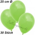 Luftballons 25 cm Ø, Apfelgrün, 30 Stück