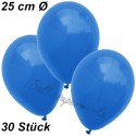 Luftballons 25 cm Ø, Blau, 30 Stück, 3 x 10