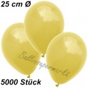 Luftballons 25 cm Ø, Gelb, 5000 Stück