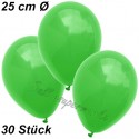 Luftballons 25 cm Ø, Grün, 30 Stück, 3 x 10