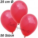 Luftballons 25 cm Ø, Rot, 50 Stück