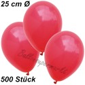 Luftballons 25 cm Ø, Rot, 500 Stück