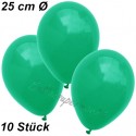 Luftballons 25 cm Ø, Smaragdgrün, 10 Stück