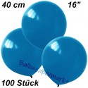 Luftballons Latex 40cm Ø, Blau, 100 Stück