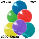 Luftballons Latex 40cm Ø, Bunt gemischt, 1000 Stück
