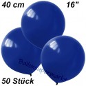 Luftballons Latex 40cm Ø, Dunkelblau, 50 Stück