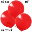 Luftballons Latex 40cm Ø, Dunkelrot, 25 Stück