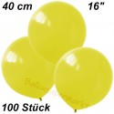 Luftballons Latex 40cm Ø, Gelb, 100 Stück