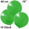 Luftballons Latex 40cm Ø, Grün, 10 Stück