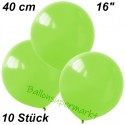 Luftballons Latex 40cm Ø, Limonengrün, 10 Stück