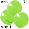 Luftballons Latex 40cm Ø, Limonengrün, 50 Stück