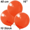 Luftballons Latex 40cm Ø, Orange, 10 Stück