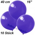 Luftballons Latex 40cm Ø, Violett, 10 Stück