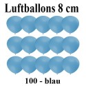Luftballons Mini 8 cm, 100 Stück, Wasserbomben, Blau