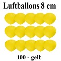 Luftballons Mini 8 cm, 100 Stück, Wasserbomben, Gelb