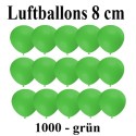 Luftballons Mini 8 cm, 1000 Stück, Wasserbomben, Grün