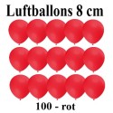 Luftballons Mini 8 cm, 100 Stück, Wasserbomben, Rot