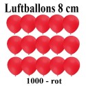 Luftballons Mini 8 cm, 1000 Stück, Wasserbomben, Rot