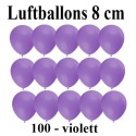 Luftballons Mini 8 cm, 100 Stück, Wasserbomben, Violett