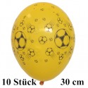 Luftballons Fußball gelb, 10 Stück