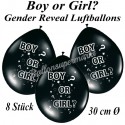 Boy or Girl Luftballons, Latexballons, Gender Reveal, zur Luftfüllung, 8 Stück