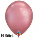 Chrome Luftballons Malve, Latex 27,5 cm Ø 10 Stück, Qualatex