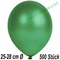 Luftballons Latex 25-28 cm Ø,  Metallic Dunkelgrün, 500 Stück