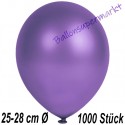 Luftballons Latex 25-28 cm Ø,  Metallic Violett, 1000 Stück