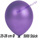 Luftballons Latex 25-28 cm Ø,  Metallic Violett, 5000 Stück