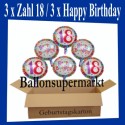 Geburtstag 18. Glückwünsche mit Luftballons