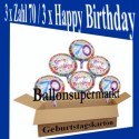 Geburtstag 70. Glückwünsche mit Luftballons