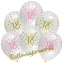 Luftballons, Latexballons Pink Chic 18 zum 18. Geburtstag, 6 Stück