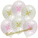 Luftballons, Latexballons Pink Chic 30 zum 30. Geburtstag, 6 Stück