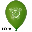 Luftballons, Latex, Petersilienhochzeit, 30 cm Ø, 10 Stück