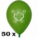 Luftballons, Latex, Petersilienhochzeit, 30 cm Ø, 50 Stück