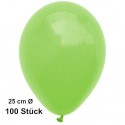 Luftballons-Apfelgrün-100-Stück-25-cm