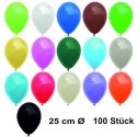 Luftballons-Bunt-gemischt-100-Stück-25-cm