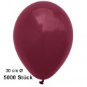 Luftballons, Latex 30 cm Ø, 5000 Stück / Burgund - Gute Qualität