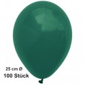 Luftballons-Dunkelgrün-100-Stück-25-cm