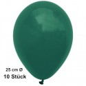 Luftballons-Dunkelgrün-10-Stück-25-cm