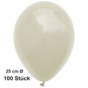 Luftballons-Elfenbein-100-Stück-25-cm