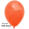 Luftballons, Latex 30 cm Ø, 1000 Stück / Orange - Gute Qualität