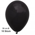 Luftballons, Latex 30 cm Ø, 10 Stück / Schwarz - Gute Qualität