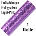 Luftschlangen Light-Pink-Metallic, Holografisch, 1 Rolle