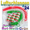 Luftschlangen-Jumbo, Rot-Weiß-Grün, 24 Rollen